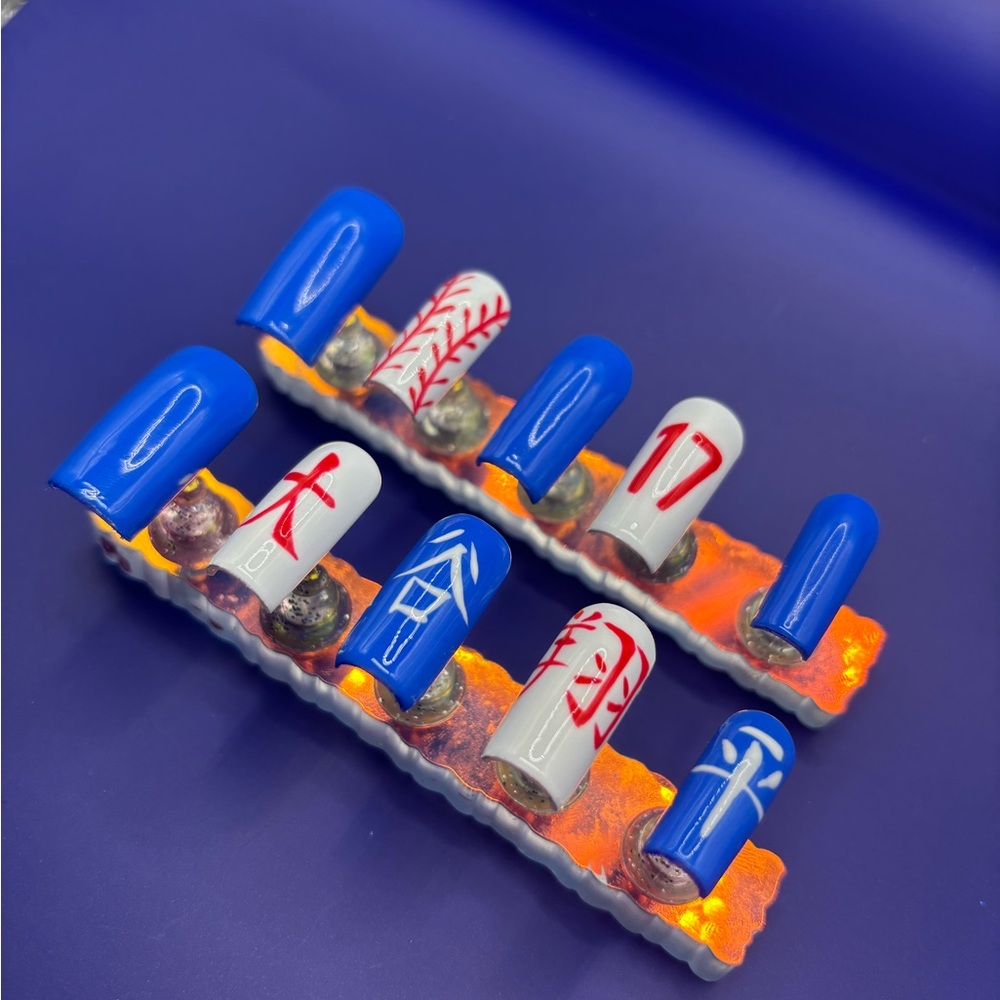 Dodger Baseball Ohtani Press-On Nails